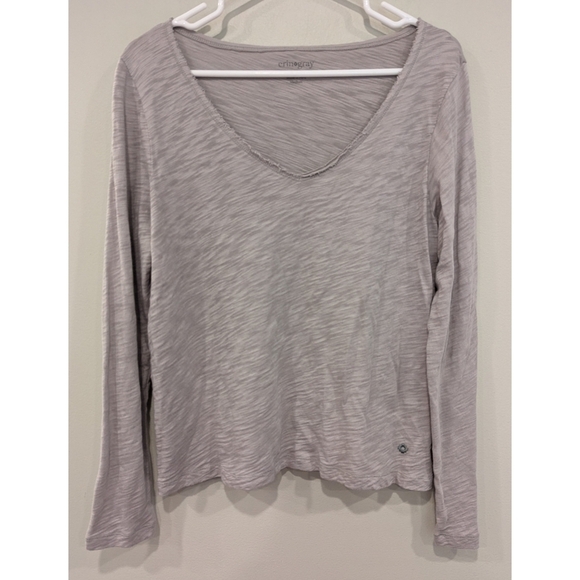 Erin Gray 100% Pima Cotton V-Neck Long Sleeve Top Size Medium - Picture 1 of 6